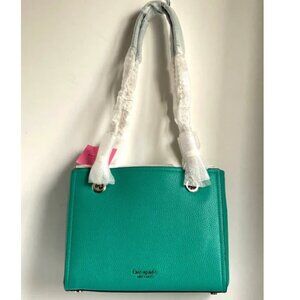 Kate Spade Amelia Medium Shoulder Bag Blue Pebbled Leather Chain Strap Tote